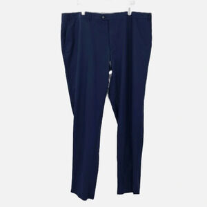 The Savile Row Strand Flat Front Unhemmed Dress Pants in Blue - NWOT - Size 46R